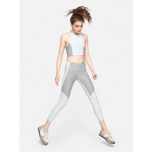 Outdoor Voices M silvergray color black leggings, yoga workout running tights